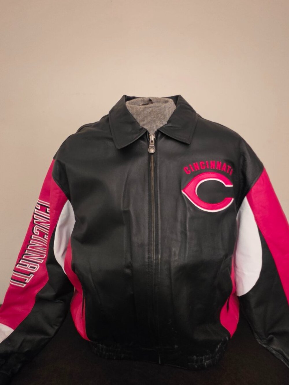 VTG Genuine Merchandise G111 Cincinnati Reds Leather Jacket XL (Preowned)